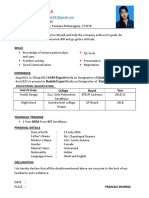 Pranjali Sharma Resume - Quality Engineer Textiles