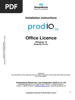 Installation instructions Office License Prod.IQ V3.14_EN