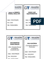 Checklist manutenção equipamentos