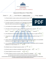 Cuestionario y Evaluacion de Plan Escolar de Gestion de Riesgos