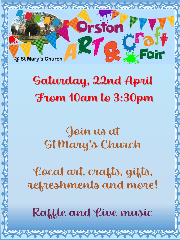 Orston Craft Fair Poster A4 PDF