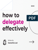 How To Effectively: Delegate