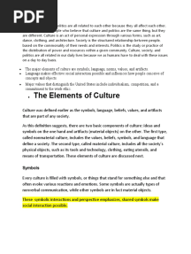 Elements of Culture