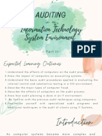 Auditing: Information Technology System Environment