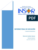 Informe Final de Ejecución: Marcela Cubides Salazar