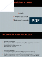 Pemikiran Pendidikan M. AMIN Abdullah: Oleh: Ahamd Zakariyah Fatimah (13110167