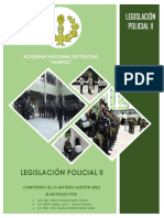 Legislación Policial Ii: Compendio de La Materia Gestión 2023 Elaborado Por