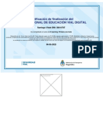 Certificación de Finalización Del Curso Nacional de Educación Vial Digital