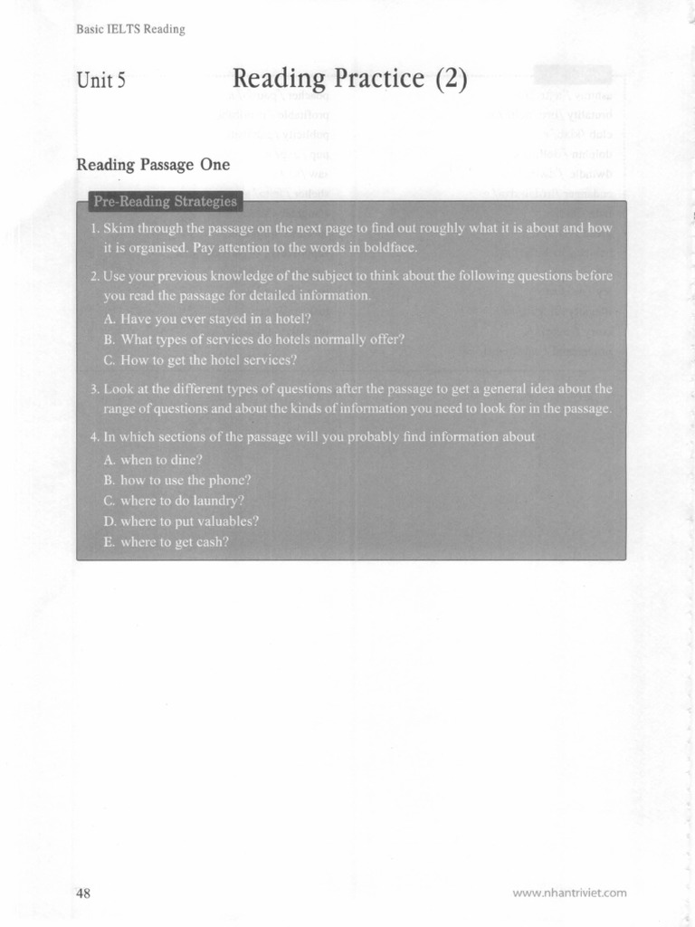Hotel Services Directory Reading Practice | PDF | Stress (Biology) | Earth