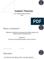 Unit 3 - Motivational Theories