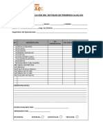 (Formato) - Inspeccion de Botiquin de Primeros Auxilios