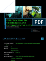 Introduction To Cybercrime and Environmental Laws: A Learning Material