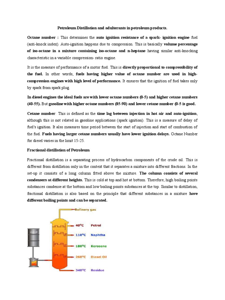 Petroleum Distillation And Adulterants In Petroleum Products Pdf