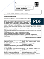 Guía 1 de Lengua y Literatura Género Narrativo: Instrucciones Generales