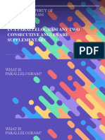 The Third Property of A Parallelogram: in A Parallelogram Any Two Consecutive Angles Are Supplementary