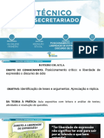 Aula 15 - 27 de Fevereiro - Secretariado - Posicionamento Crítico - Hildalene Pinheiro