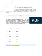 Razonamiento Verbal Relaciones Semánticas