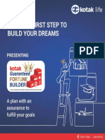 Kotak Guaranteed Fortune Builder Sales Literature