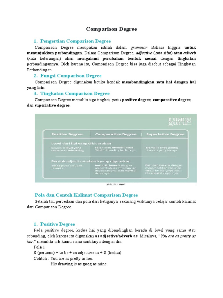 Materi degree of comparison pdf