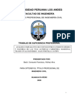 Análisis comparativo de costos entre pavimento rígido y flexible de las vías alternas Carretera Marginal tramo Ovalo Rondero - Bajo Portillo, Satipo