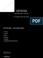 Gênesis: Panorama Geral E Teologia Rev. Benones Vieira Dos Santos