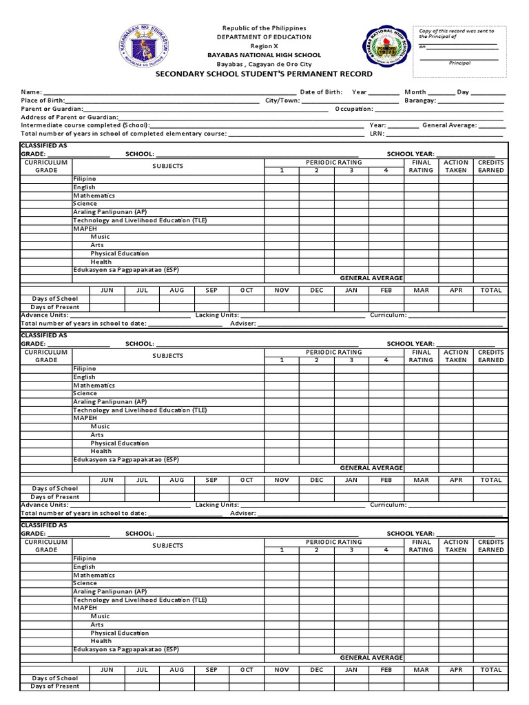 School Form 10 | PDF | Curriculum