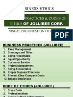 Business Ethics: Business Practices & Codes of Ethics of Jollibee Corp