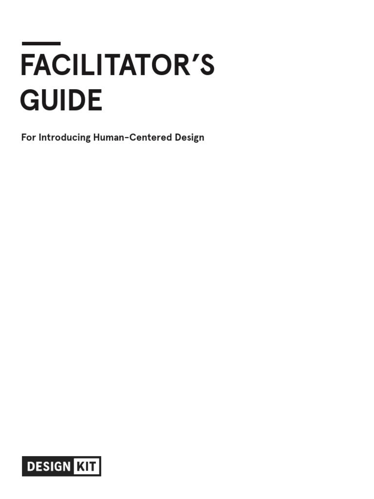 Human-Centered Design Workshop Guide | PDF | Learning | Facilitator