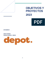 Objetivos y proyectos 2023 de Depot Express para el área de mantenimiento, compras, inversiones y sucursales