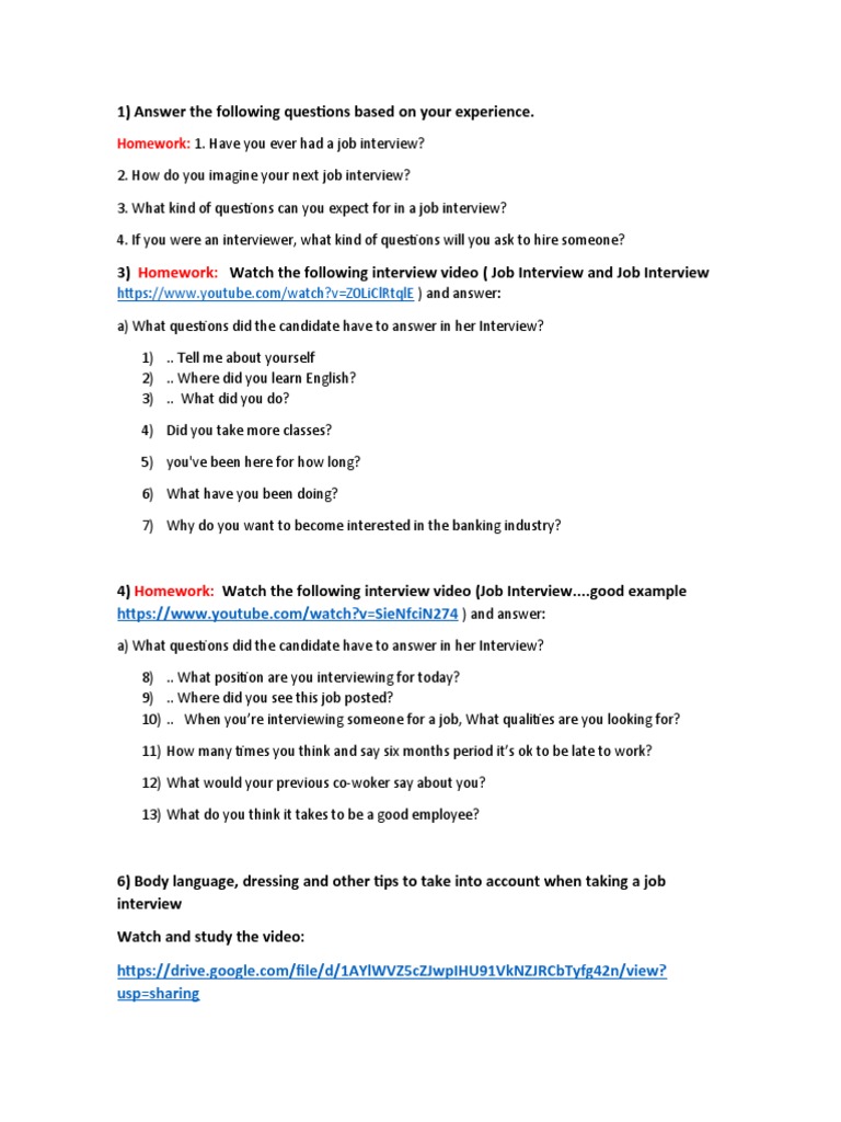 Portafolio 2 Unit Two - Level V | PDF | Job Interview