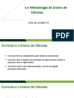 Fundamentos Metodologia Ensino Ciências Aula Revisão Currículo