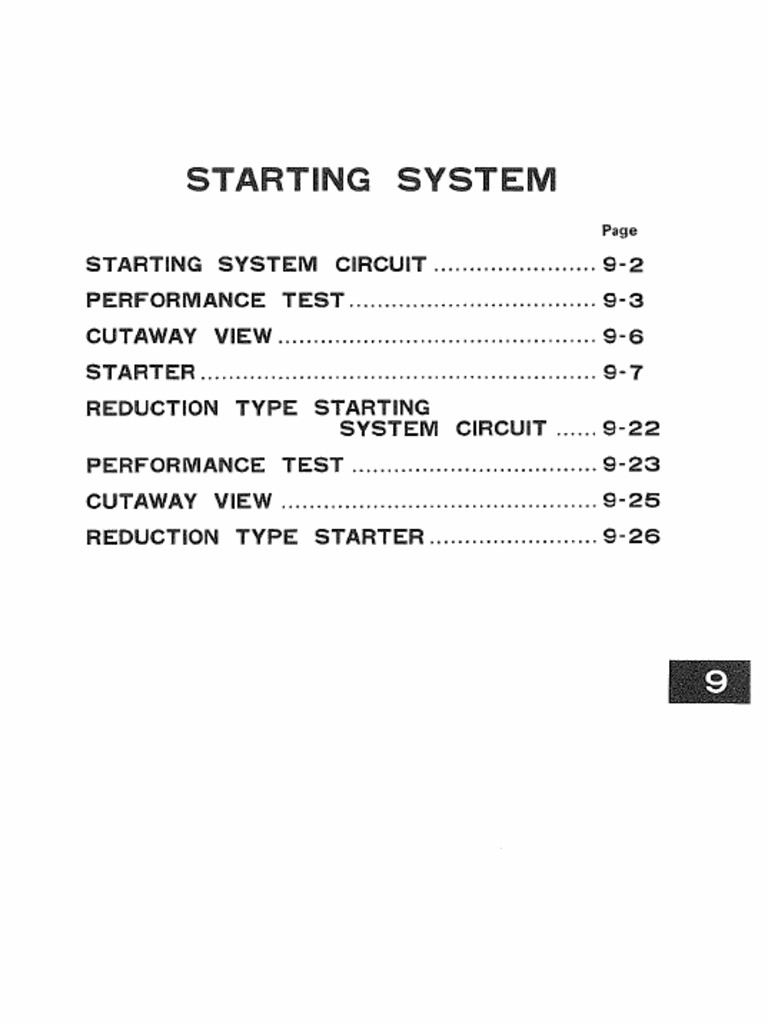 09 Starting System | PDF