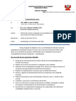 INFORME Nº. 001 - 2022-MPCT/RTS/A.A/UT.: de Acuerdo de Los Siguientes Detalles