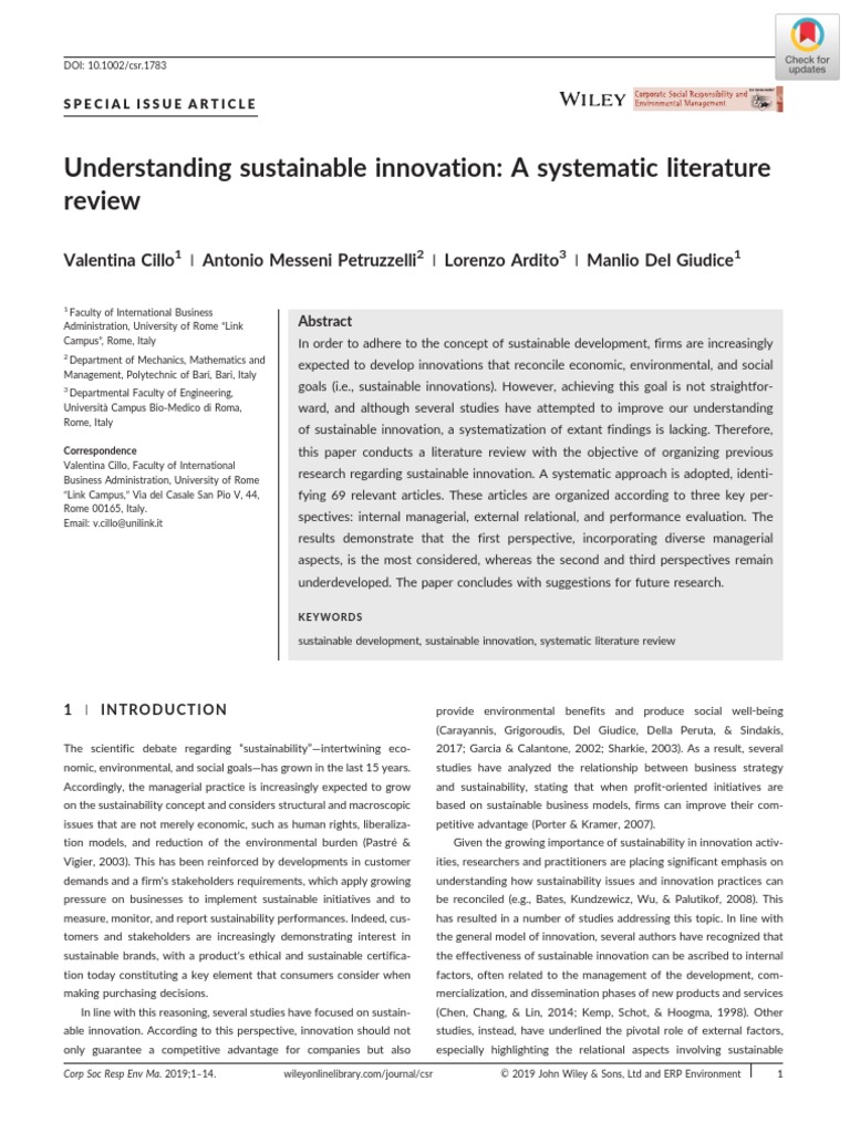 Sample SLR | Download grátis PDF | Sustainability | Innovation