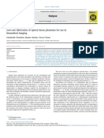 Low-Cost Fabricación of Optical Tissue Phantoms For Use in Biomedical Imaging