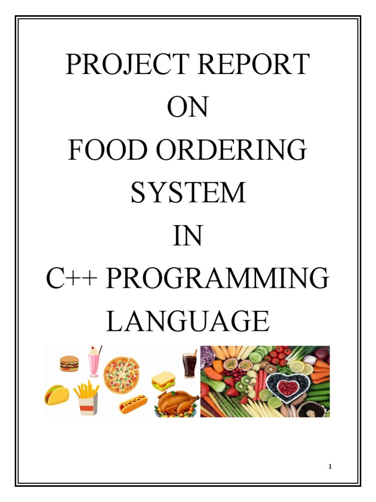 C++ Food Ordering System Report | PDF | Data Type | C (Programming ...