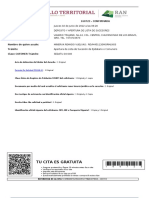 Tu Cita Es Gratuita: No. Cita 160723 - CONFIRMADA Fecha de La Cita Módulo de Atención Dirección