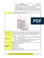 Jabon Liquido Antibacterial - Ficha Tecnica