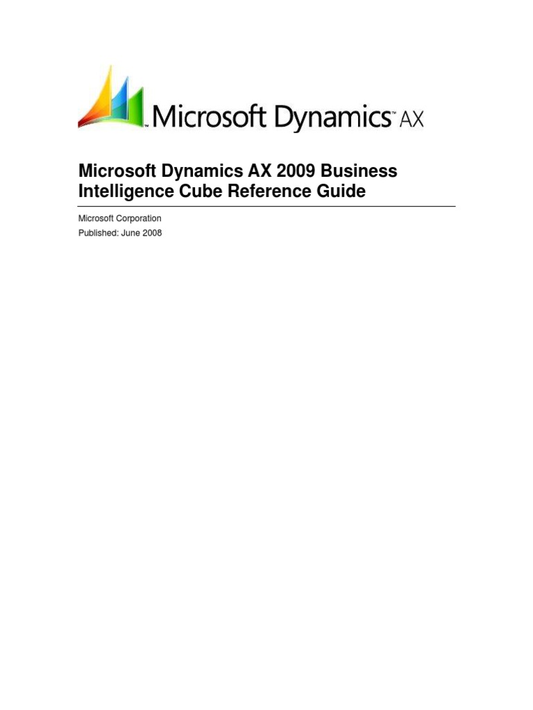 AX BI Intelligence Cube Reference Guide | PDF | Debits And Credits ...