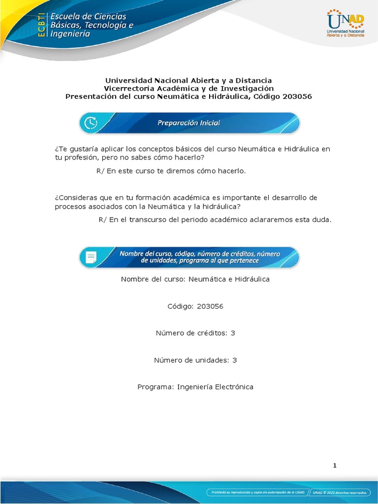 Presentación Del Curso Neumática e Hidráulica | PDF | Neumática ...