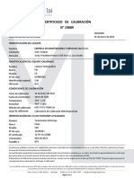 ITEM 15 - Certificado de Calibración N° 19889 CÁMARA TÉRMOGRAFICA FLIR MODELO E6 SERIE 6398893361