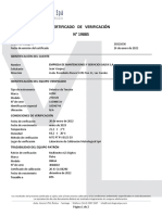 Certificado de Verificación #19885: Identificación Del Cliente