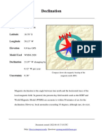 Declination: Compass Shows The Magnetic Bearing of The Magnetic North (MN)