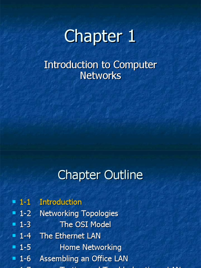 Introduction To Computer Networks | PDF | Computer Network | Ethernet