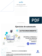 Ejercicios de Unidad: Desarrollo Humano Servicio Nacional de Adiestramiento en Trabajo Industrial (Senati)