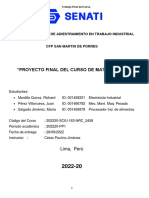 "Proyecto Final Del Curso de Matemática: Servicio Nacional de Adiestramiento en Trabajo Industrial