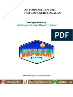 DAFTAR FORMASI CPNS 2021 PEMERINTAH KOTA SUBULUSSALAM by Bimbingan Belajar Depurri School