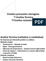 Cinetica Proceselor Eterogene: Analiza Termica Cinetica Neizoterma