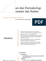Manajemen Dan Farmakologi Obat Anestesi Dan Sedasi: Dr. Dr. Ardi Pramono, Span, Mkes