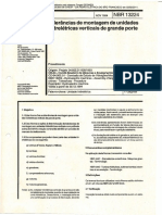 ABNT NBR 13224 Tolerâncias de montagem de unidades hidrelétricas verticais de grande porte (Runout Verticalidade)